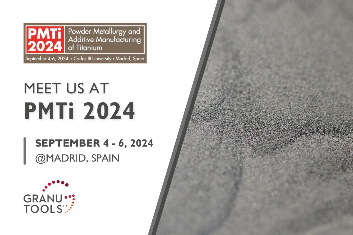 banner of Granutools to share that Granutools will attend PMTi 2024 from September 4 to 6 in Madrid, Spain